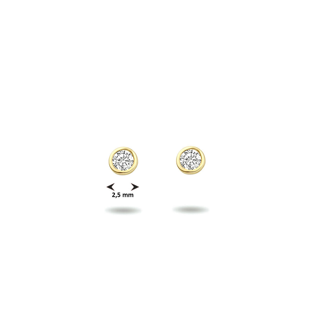 Ohrstecker Zirkonia 14K Gelbgold