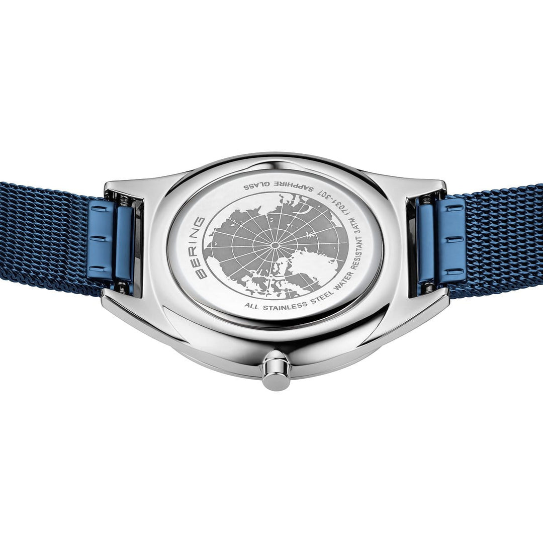Bering Unisex-Uhr mit blauem Zifferblatt – 17031-307