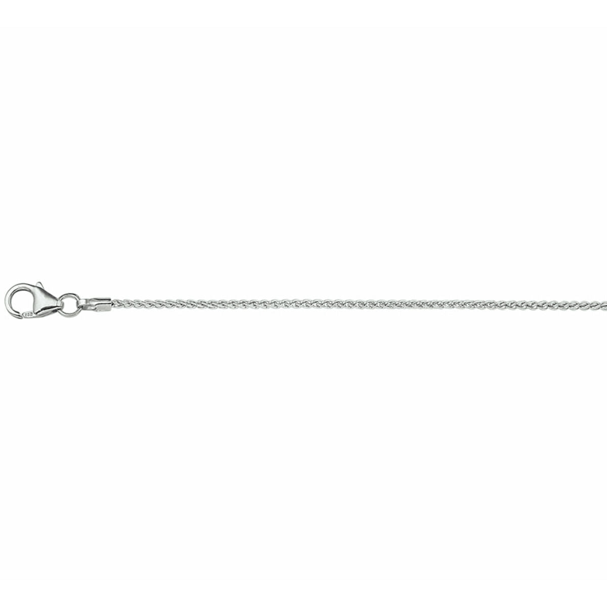 Fuchsschwanz-Halskette 1,3 mm Silber rhodiniert