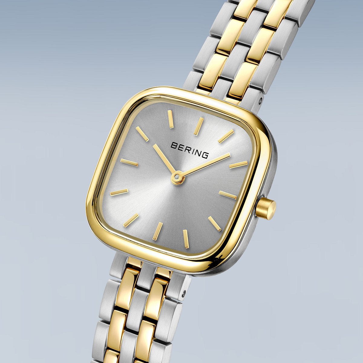 Bering Damen-Uhr bicolor graues Zifferblatt 17926-714