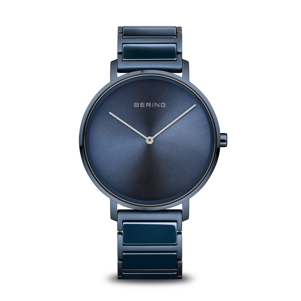Herrenarmbanduhr mit blauem Zifferblatt und blauem Edelstahlarmband