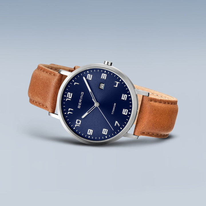 Bering Herrenuhr mit blauem Zifferblatt – 18640-567