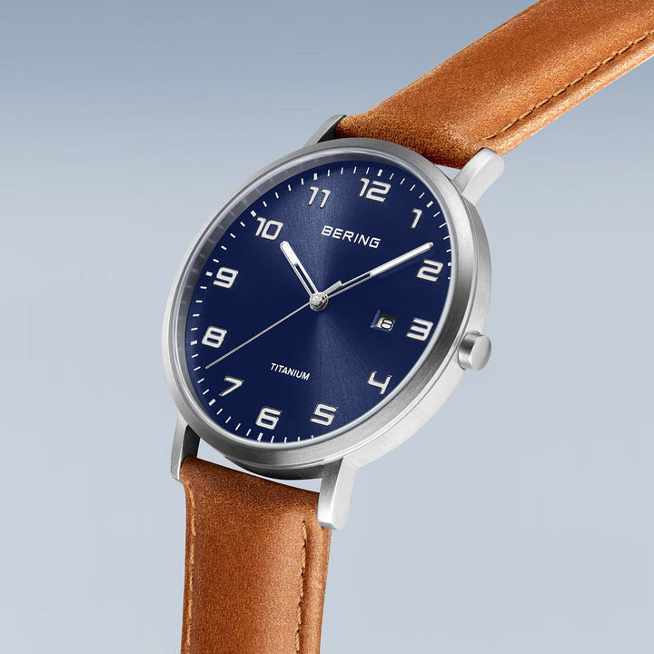 Bering Herrenuhr mit blauem Zifferblatt – 18640-567