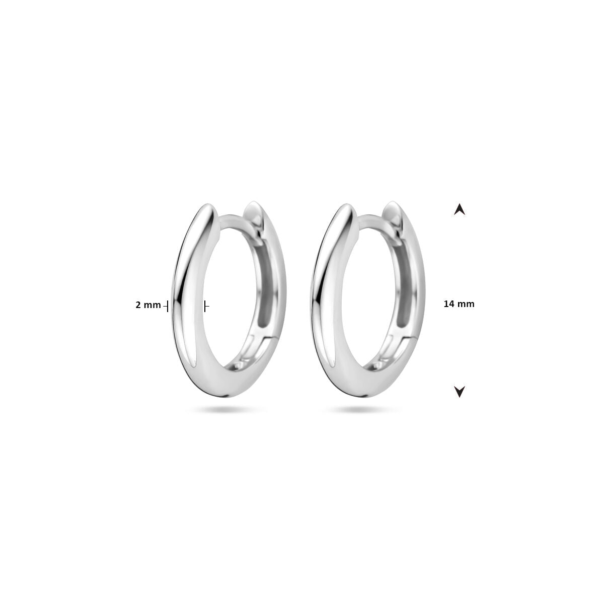 Ohrhänger 2,0 mm Silber rhodiniert 