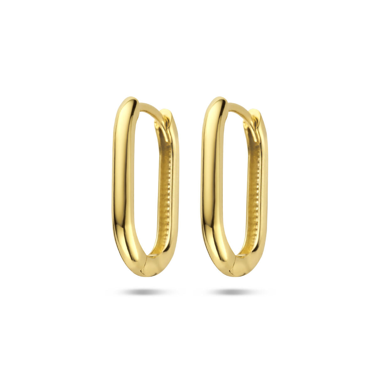 Klapp-Ohrringe aus 14K Gelbgold in Paperclip-Form