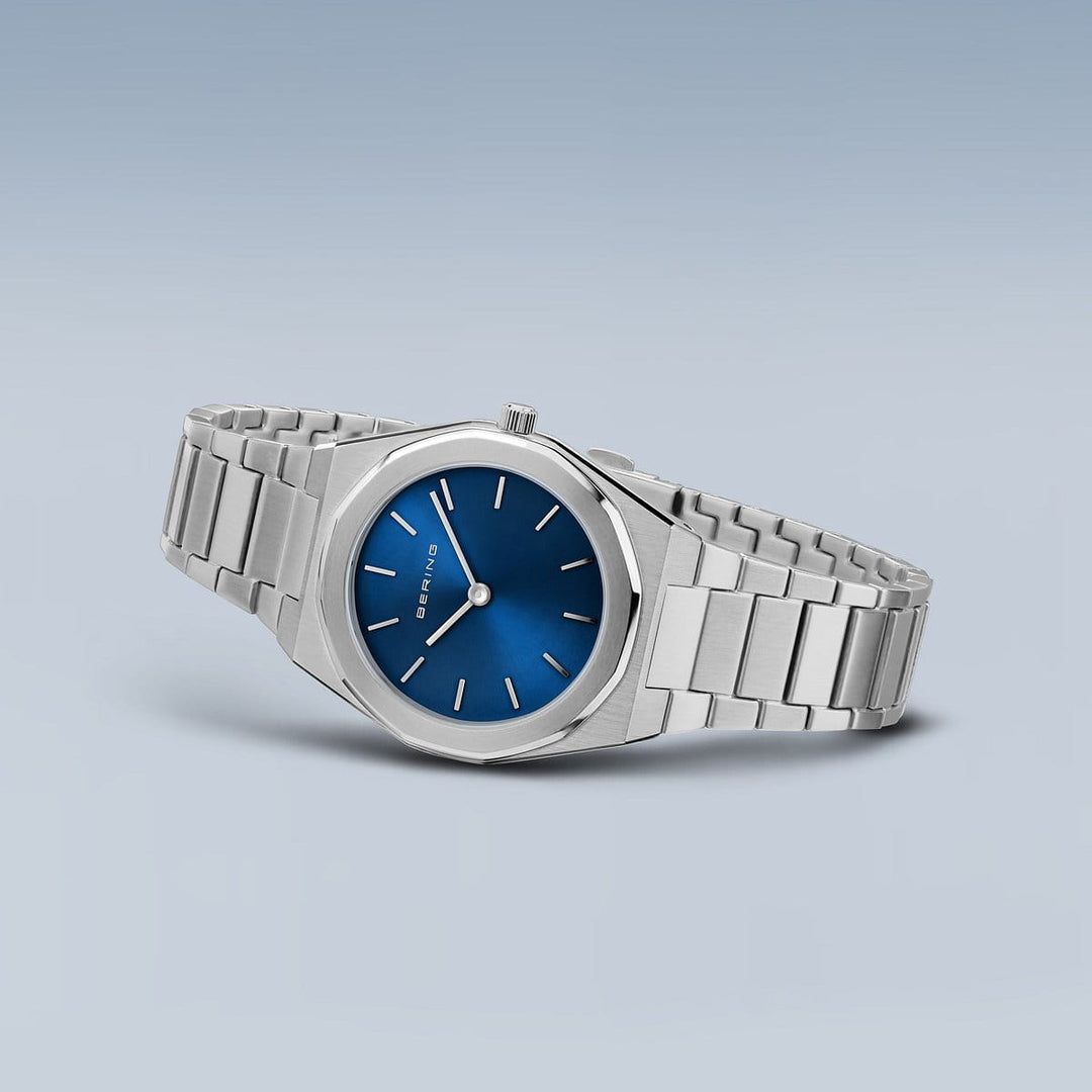 Bering Damenuhr mit blauem Zifferblatt – 19632-707
