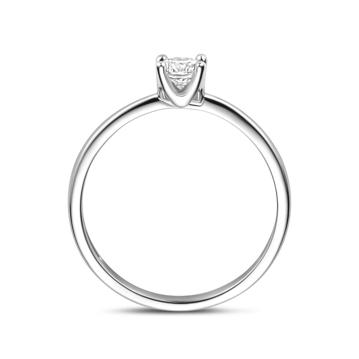 Damenring aus Silber mit Zirkonia – rhodiniertes 925er Silber