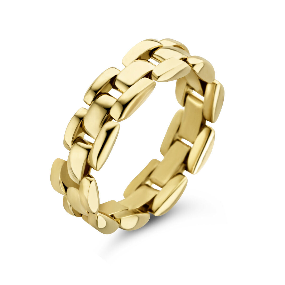 Ring aus 14K Gelbgold mit flexiblen Gliedern in ovaler Form