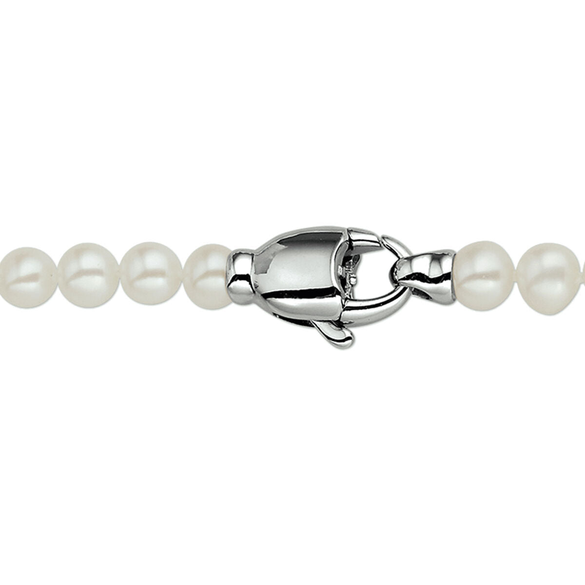 Collier mit 6,0 mm Perlen aus 14K Gelbgold und einem silbernen Verschluss