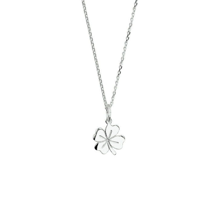 Halskette Klee 41 + 4 cm Silber weiß