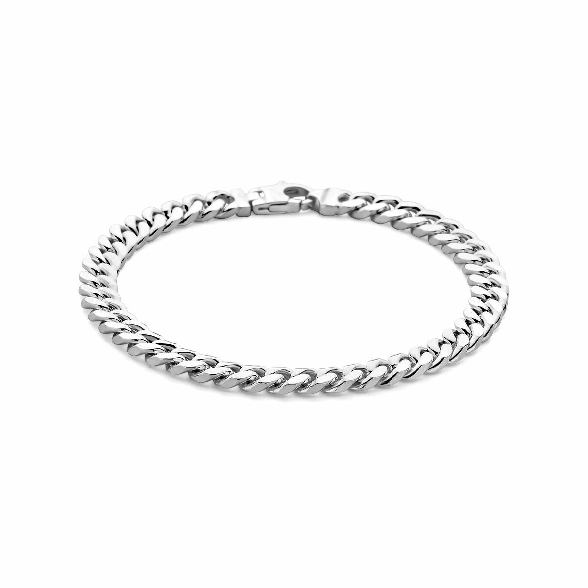Herrenarmband aus Silber mit 6,6 mm breiten Gourmette-Gliedern
