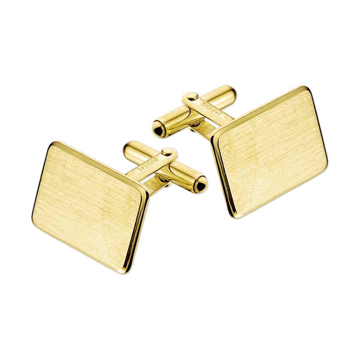 Manchetknöpfe aus 14K Gelbgold mit polierter und mattierter Oberfläche