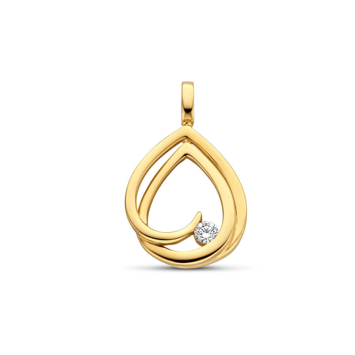 Anhänger Diamant 0,06 ct h SI 14K Gelbgold