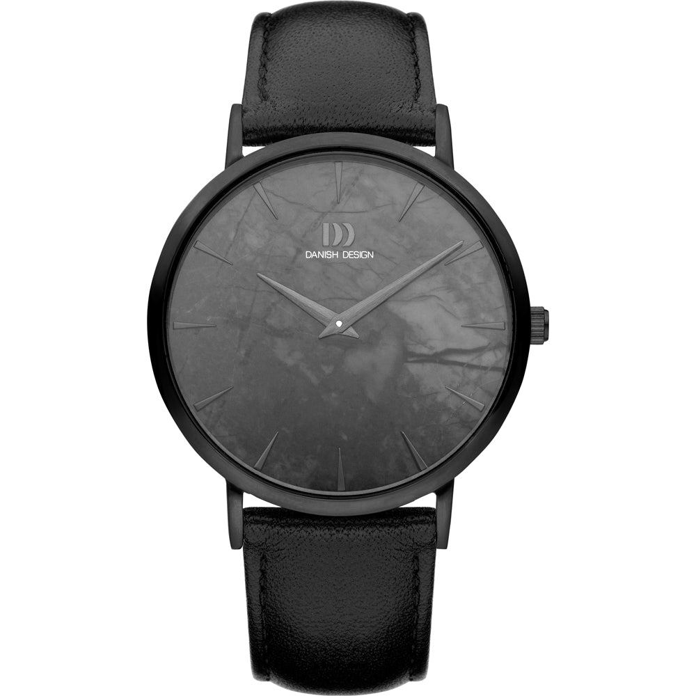 Dänische Design-Unisex-Uhr mit schwarzem Zifferblatt – IQ53Q1217