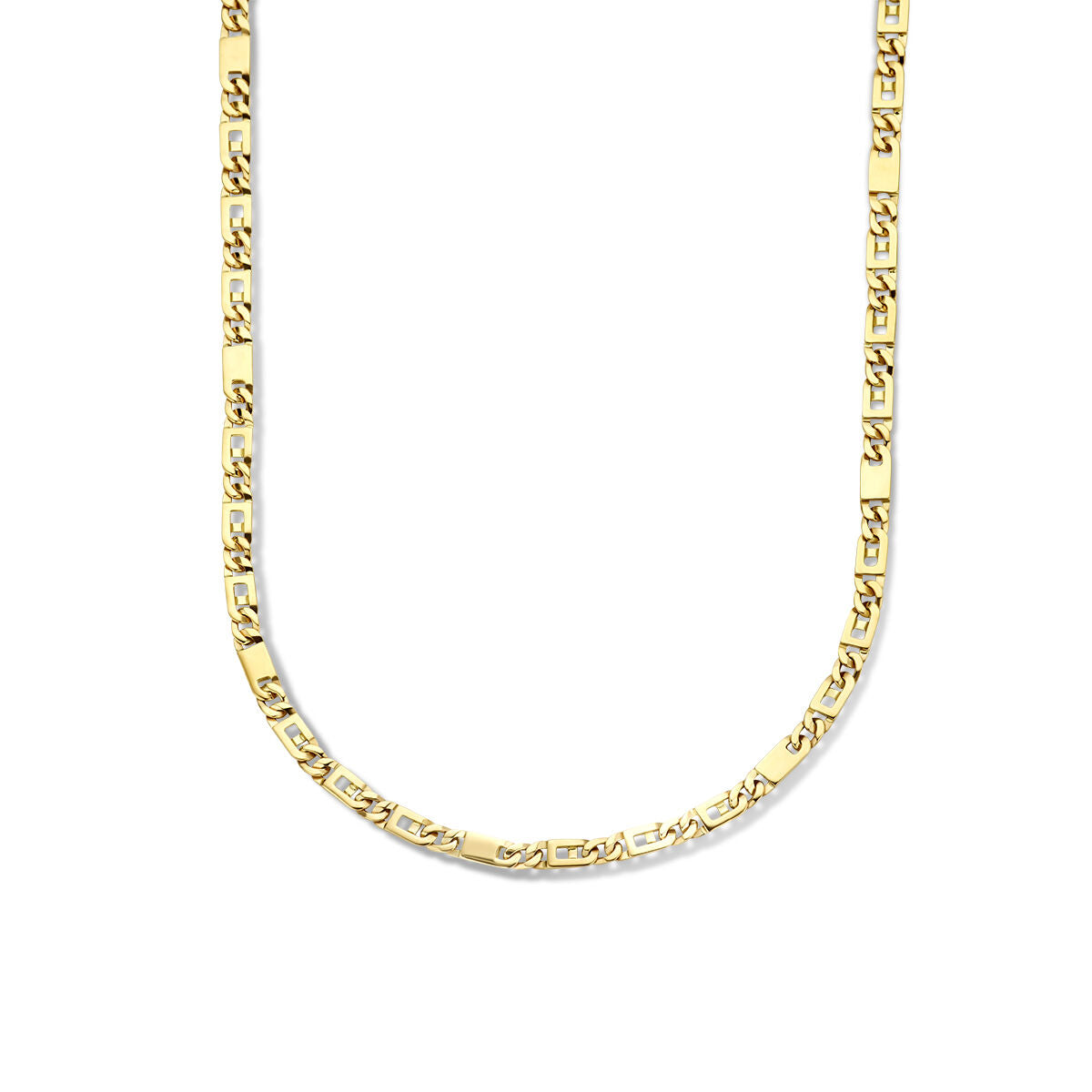 Herren-Kette aus 14K Gold mit 4,7 mm breiten Gliedern in valkenoog-Design