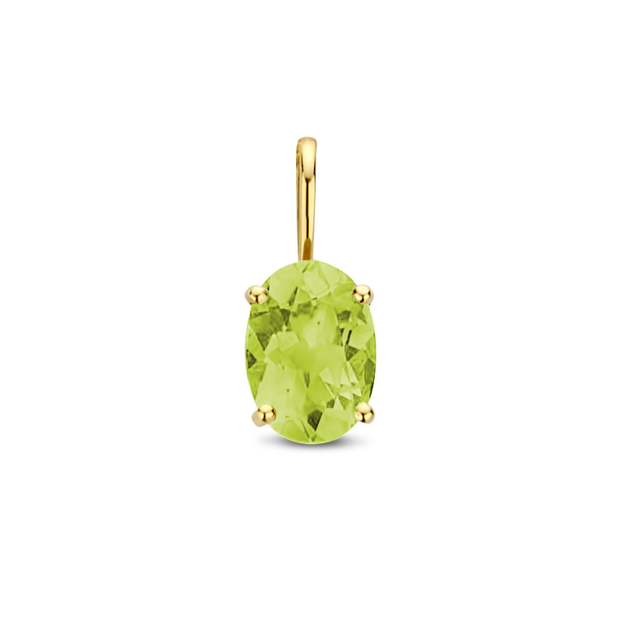 Hänger mit ovalem Peridot in 14K Gelbgoldfassung