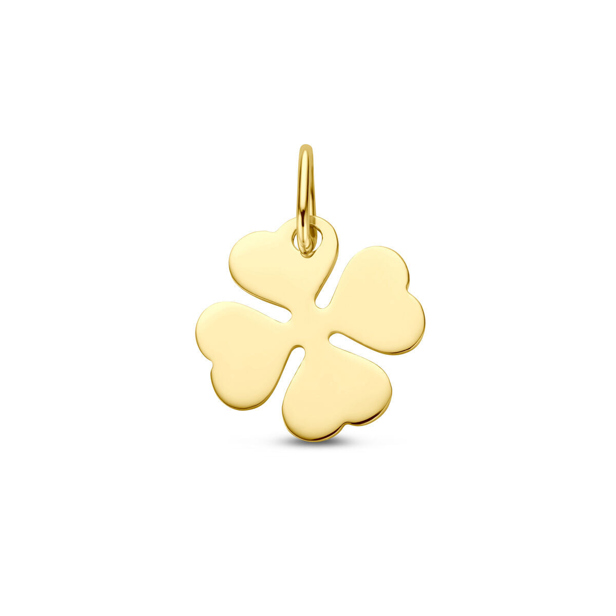 Hänger in Form eines vierblättrigen Kleeblatts aus 14K Gelbgold