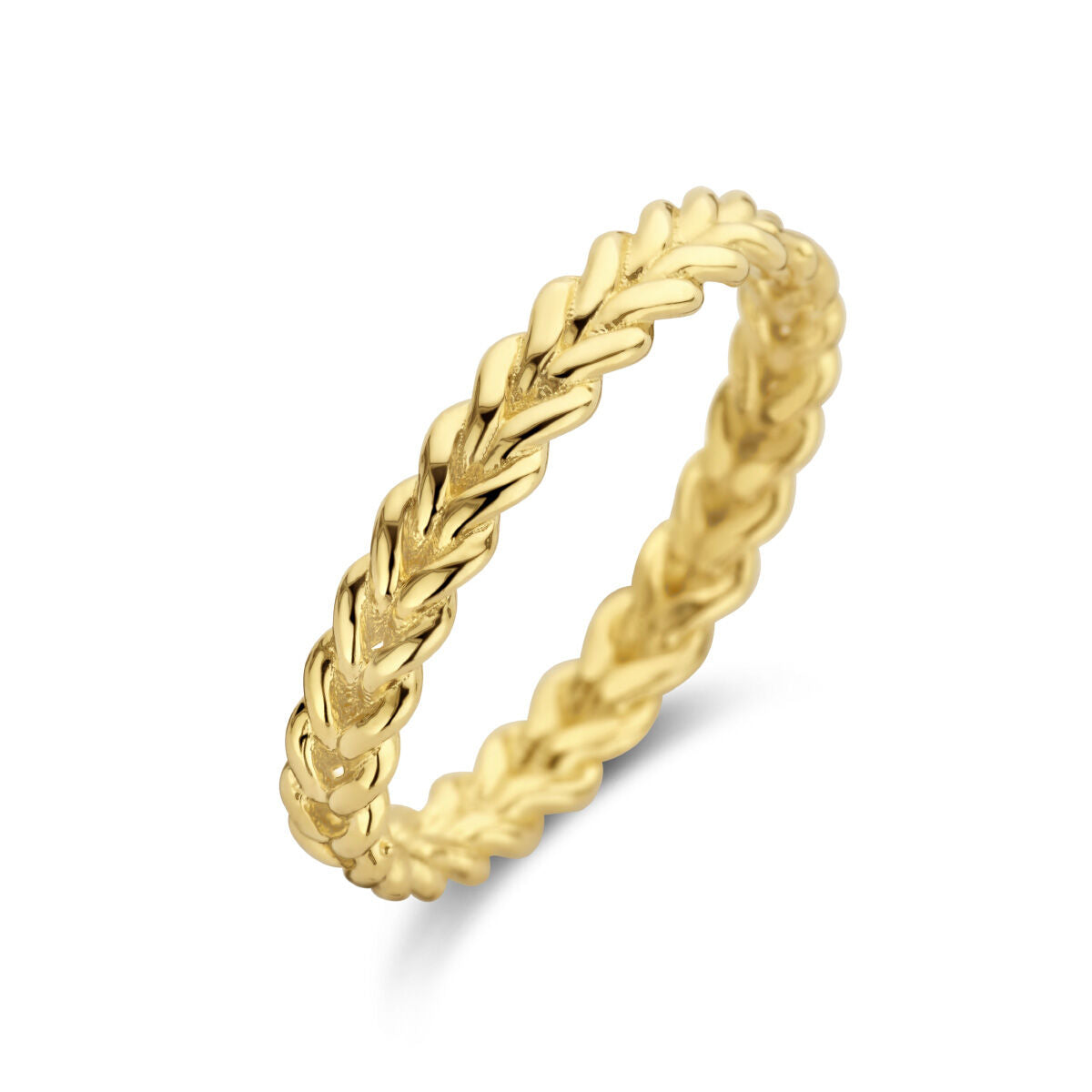 Ring aus 14K Gelbgold mit geflochtenem Design