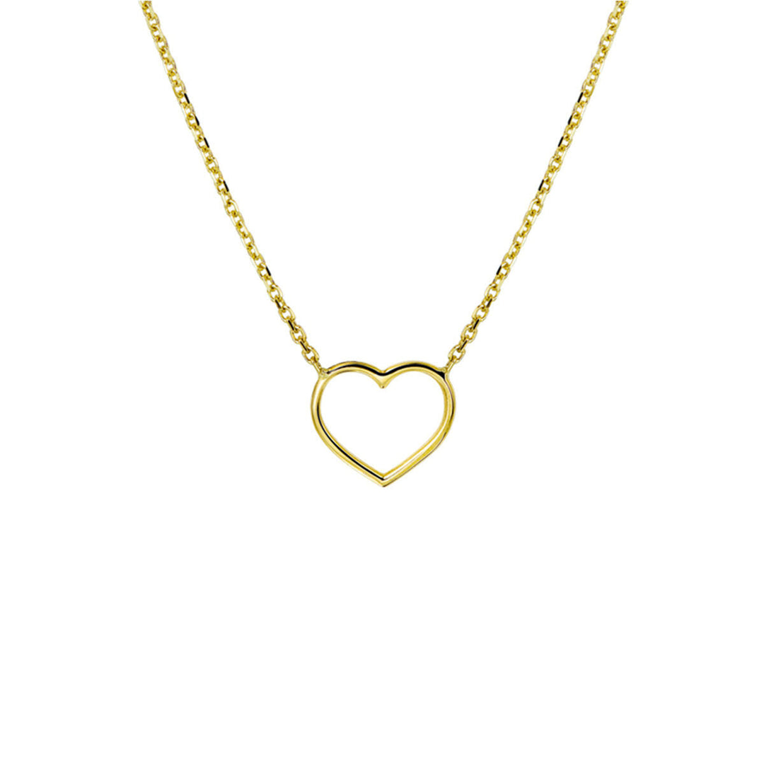 Halskette Herz 42 + 2 cm 14K Gelbgold