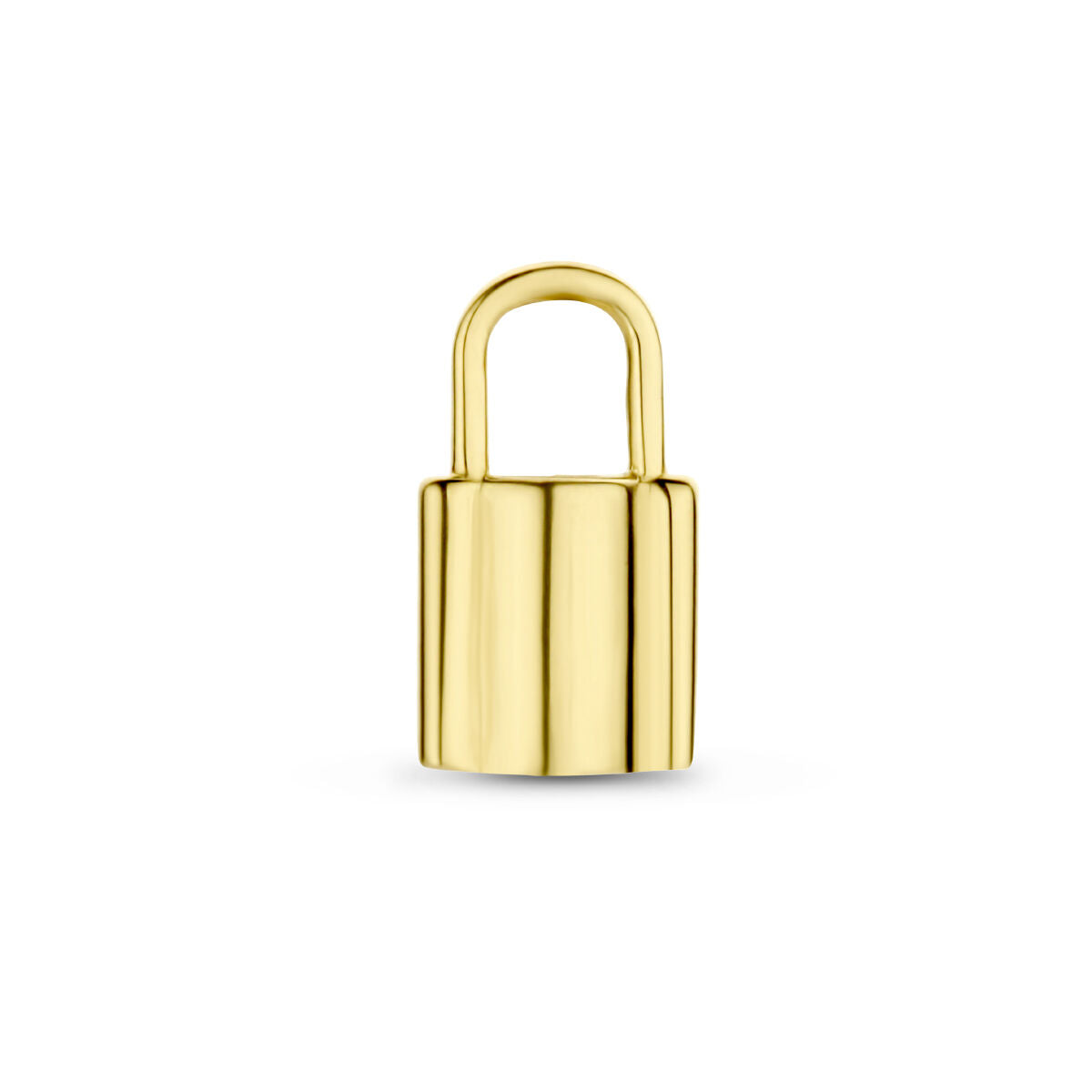 Hänger in Form eines Schlosses aus 14K Gelbgold mit glänzender Oberfläche