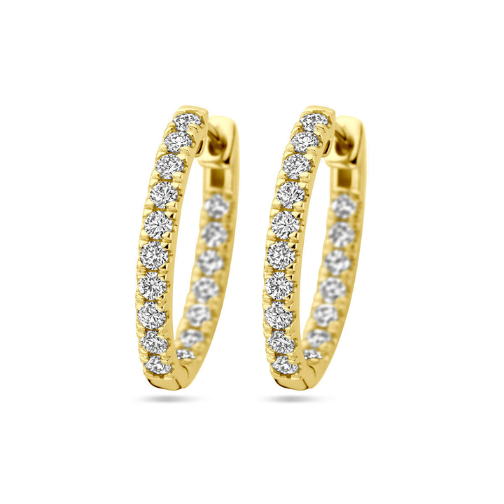 Ohrhänger, Lab-grown-Diamant, 0,96 ct (2 x 0,48 ct), H SI, 14 K Gelbgold