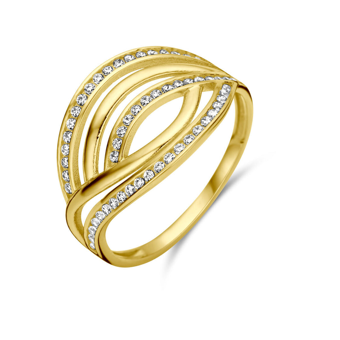 Ring Zirkonia 14K Gelbgold