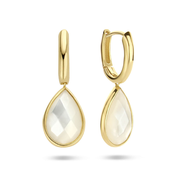 Ohrringe Perlmutt 14K Gelbgold