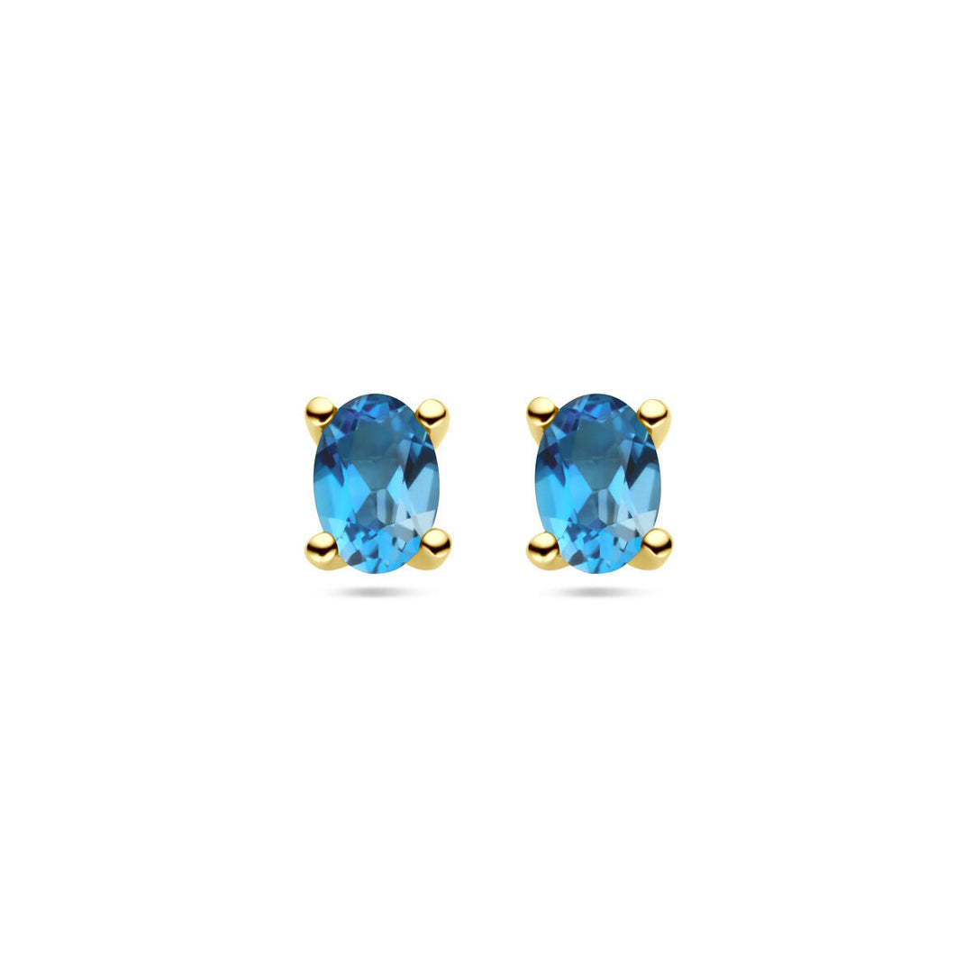 Ohrstecker London Blue Topas 14K Gelbgold