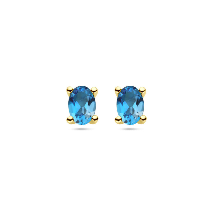 Ohrstecker London Blue Topas 14K Gelbgold