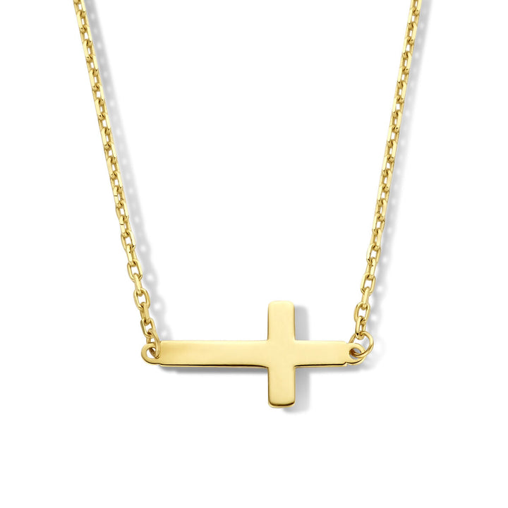 Gold Damenkette Kreuz 14K