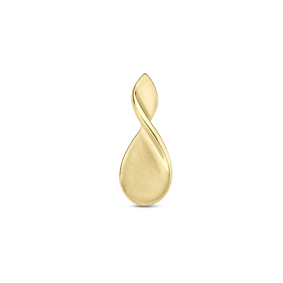 Hänger aus 14K Gelbgold mit polierter und matter Oberfläche in Tropfenform