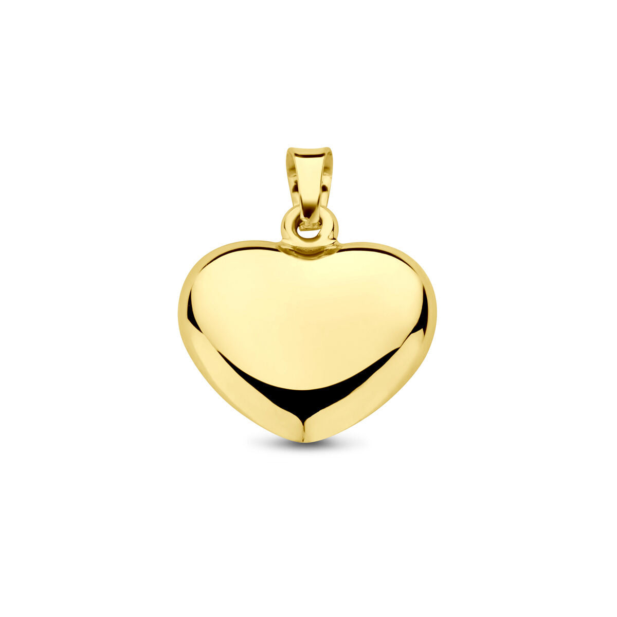 Hänger in Herzform aus 14K Gelbgold mit glänzender Oberfläche
