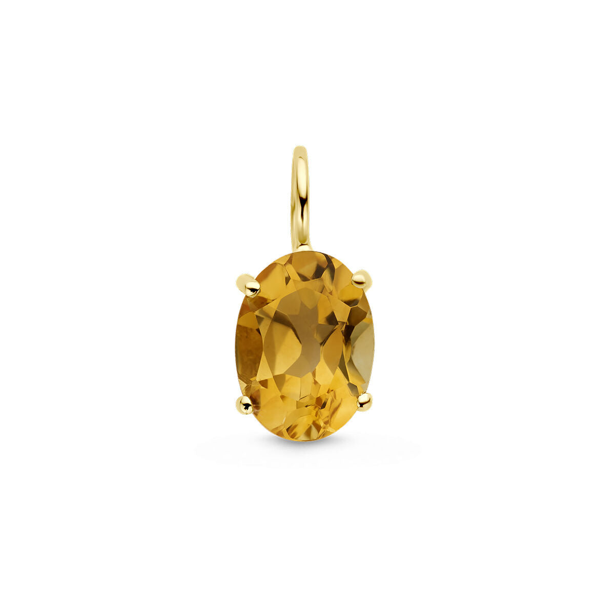 Hänger mit ovalem Citrin in 14K Gelbgoldfassung