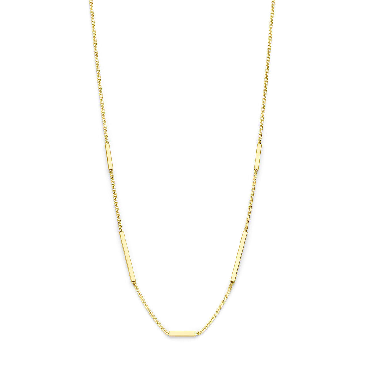 Damenkette aus 14K Gold mit länglichen Gliedern in schlichter, feiner Form