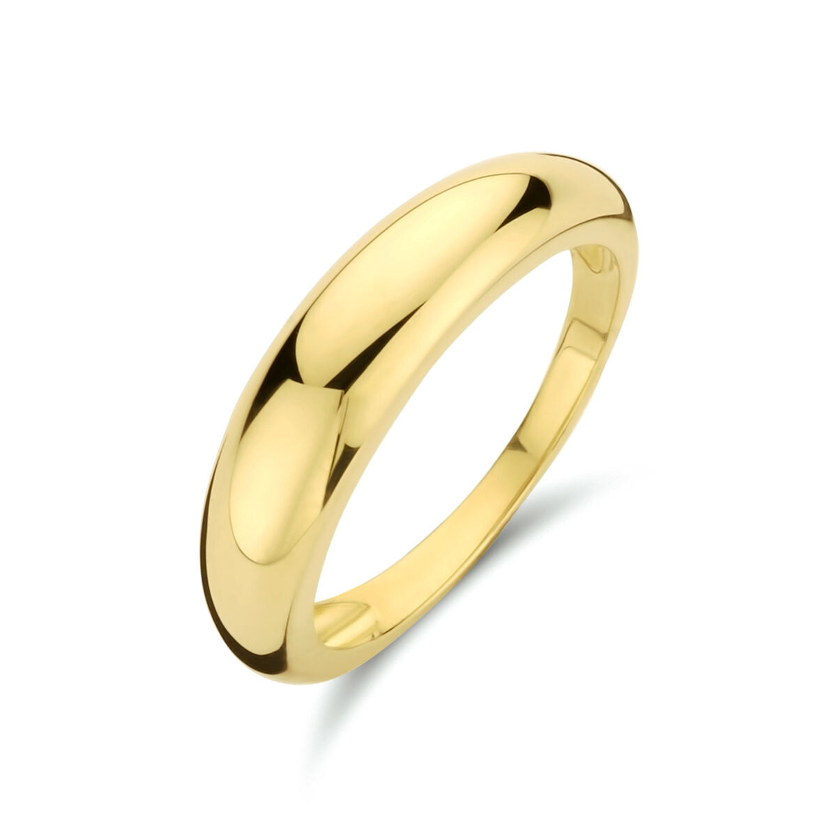 Ring aus 14K Gelbgold mit glatter, glänzender Oberfläche