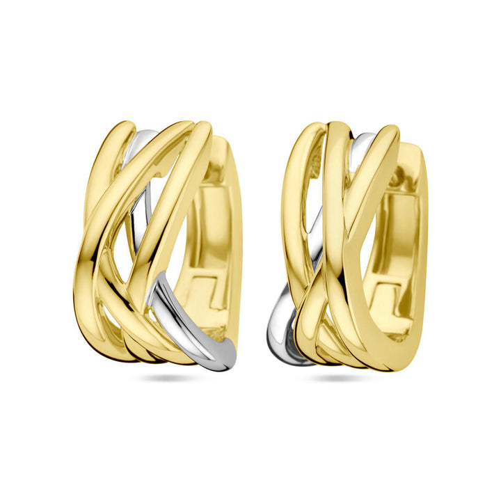 Ohrhänger 14K Bicolor-Gold gelb/weiß