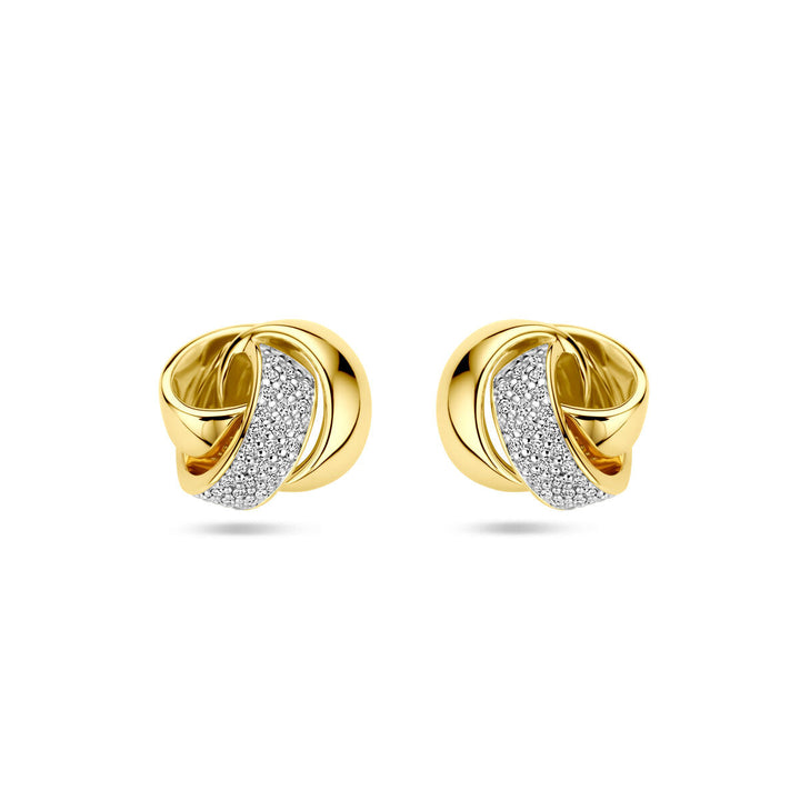 Ohrstecker Knopf Diamant 0,19 ct (2x 0,095 ct) H SI 14K Gelbgold