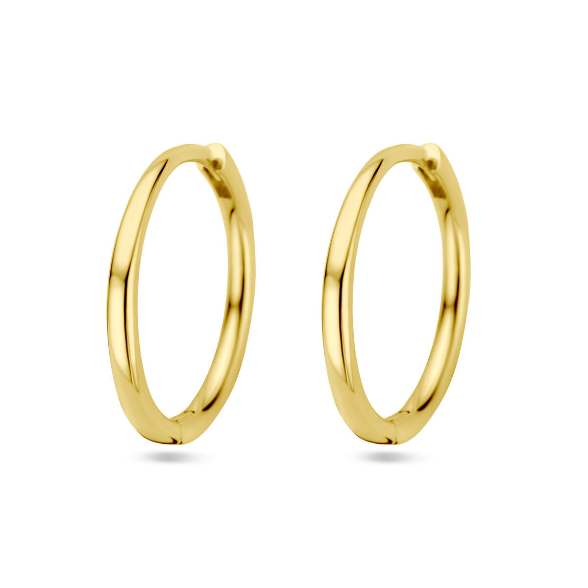 Klapp-Ohrringe aus 14K Gelbgold mit glatter, glänzender Oberfläche