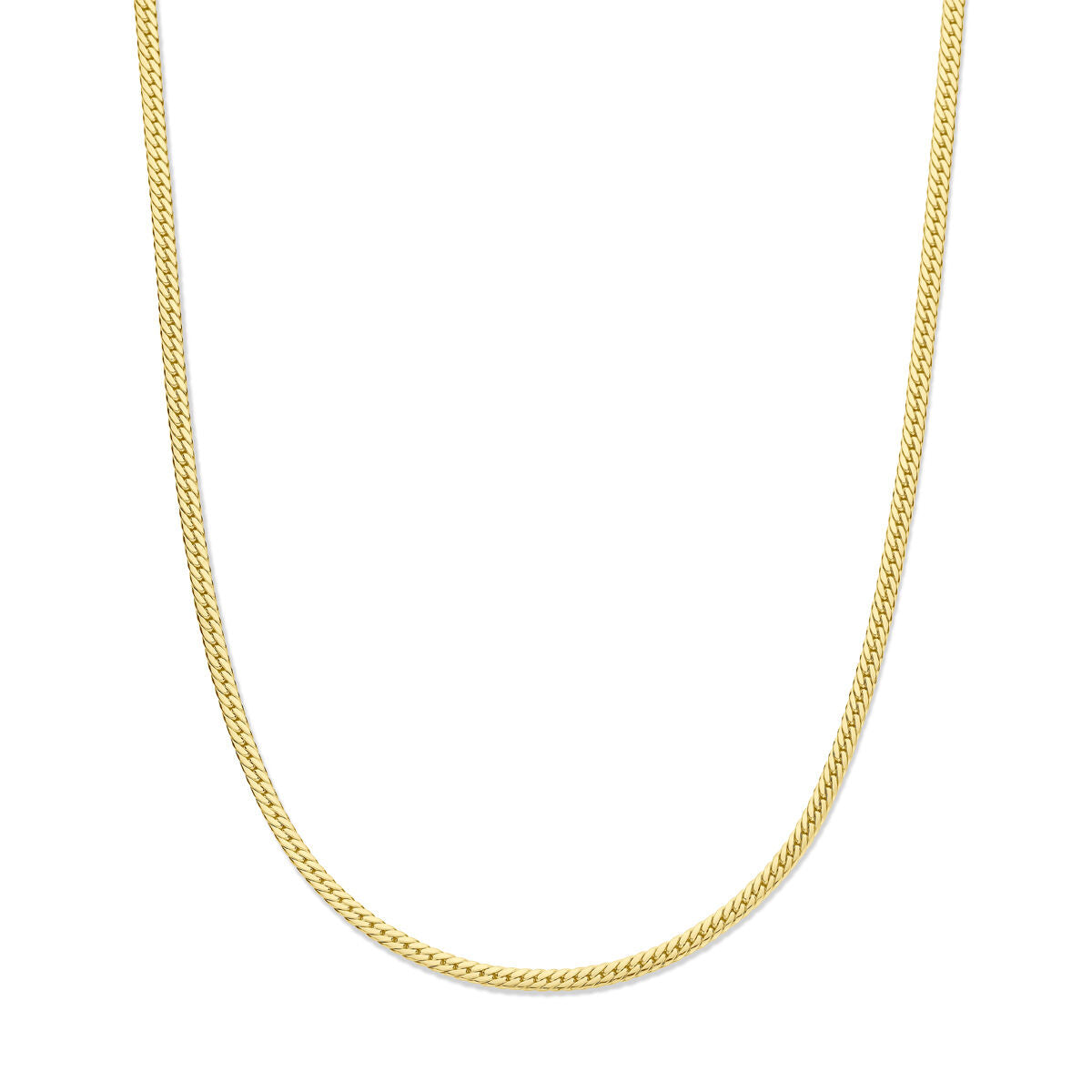 Collier aus 14K Gelbgold mit einer Breite von 3,4 mm und einer Länge von 43 cm