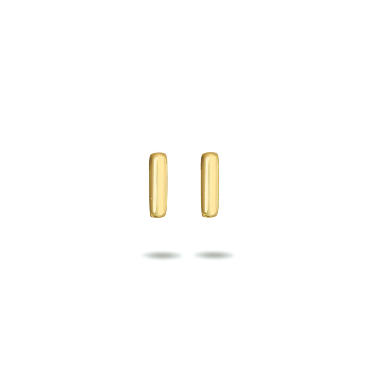 Ohrstecker aus 14K Gelbgold in schmaler Balkenform