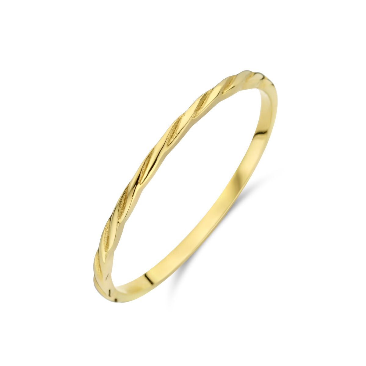 Drehbarer Ring aus 14K Gelbgold mit feiner, gedrehter Struktur