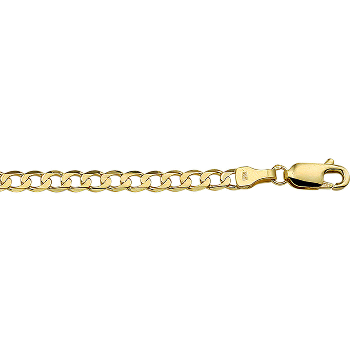Herren-Goldkette mit 6-seitigem Schliff, 3,9 mm, aus 14K Gold
