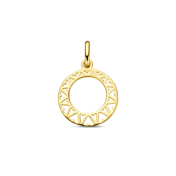 Anhänger Kreis 14K Gelbgold