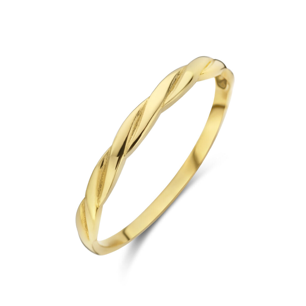 Drehbarer Ring aus 14K Gelbgold mit geschwungener Form und glänzender Oberfläche