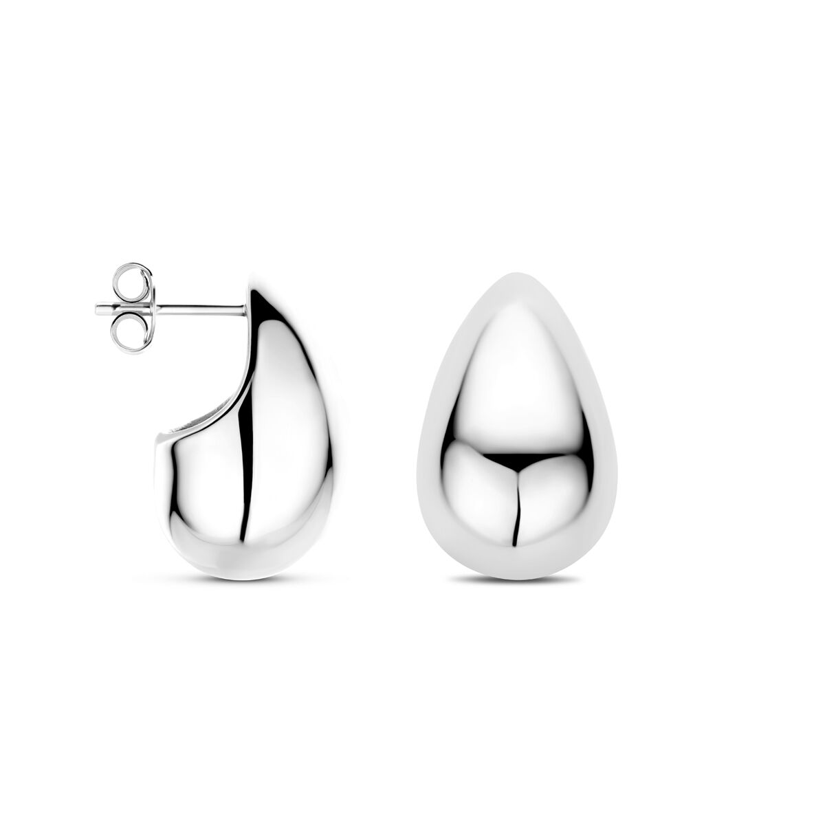 Ohrstecker Tropfen 20 mm Silber rhodiniert