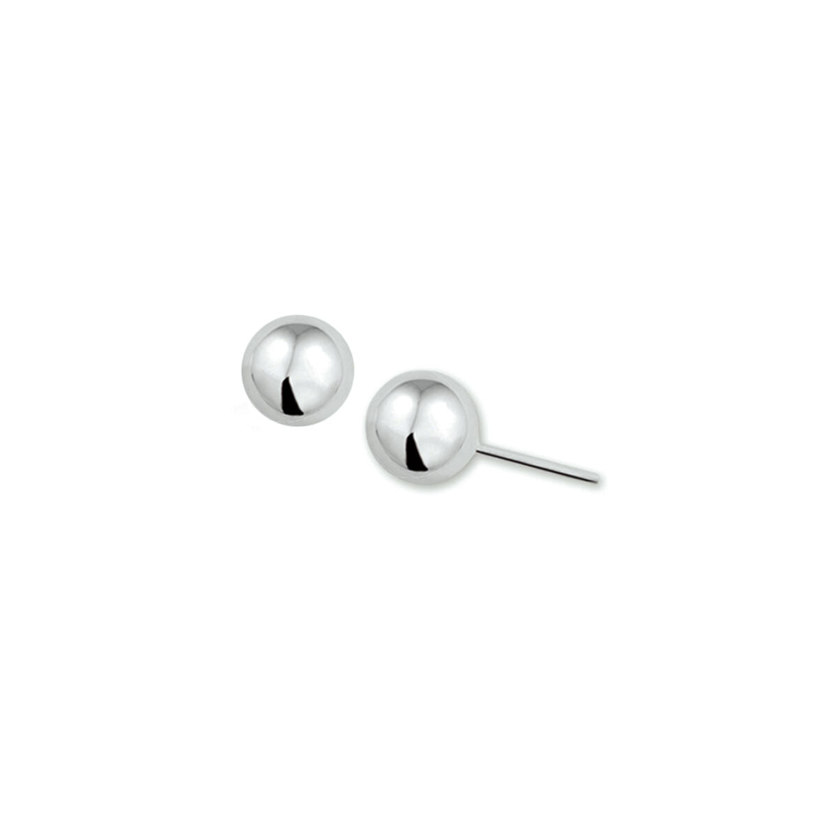 Ohrstecker Kugel silber rhodiniert