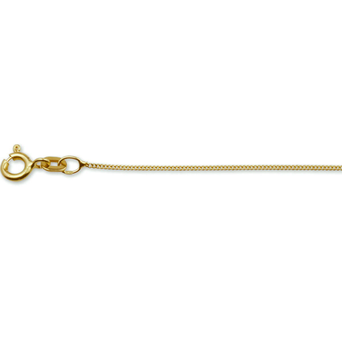Collier aus 14K Gelbgold mit feiner Gourmette-Gliederung und Karabinerverschluss