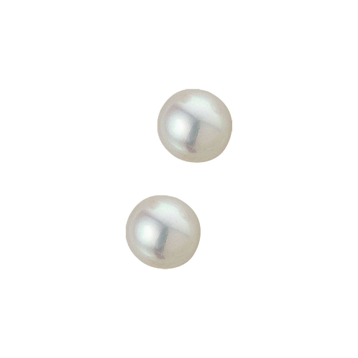 Ohrstecker mit weißen Perlen in runder Form