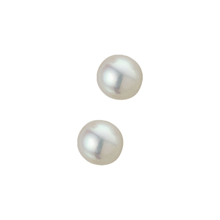 Ohrstecker mit weißen Perlen in runder Form