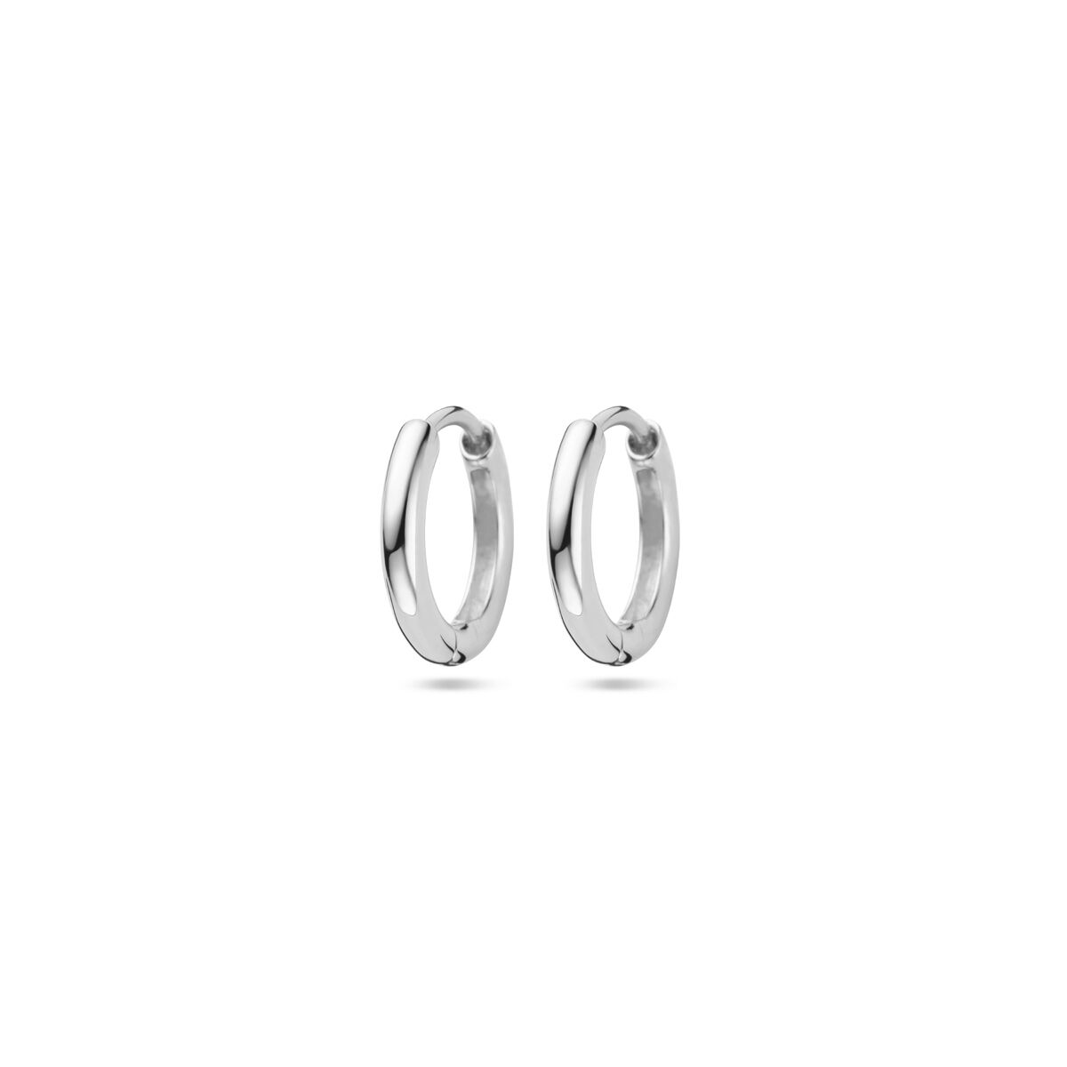 Ohringe aus rhodiniertem Silber mit einem Durchmesser von 2,0 mm